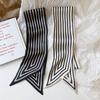 Headband Wraps Female Neckerchief Stripe French Korean Style Small Long Scarf Hair Accessories Bag Decor