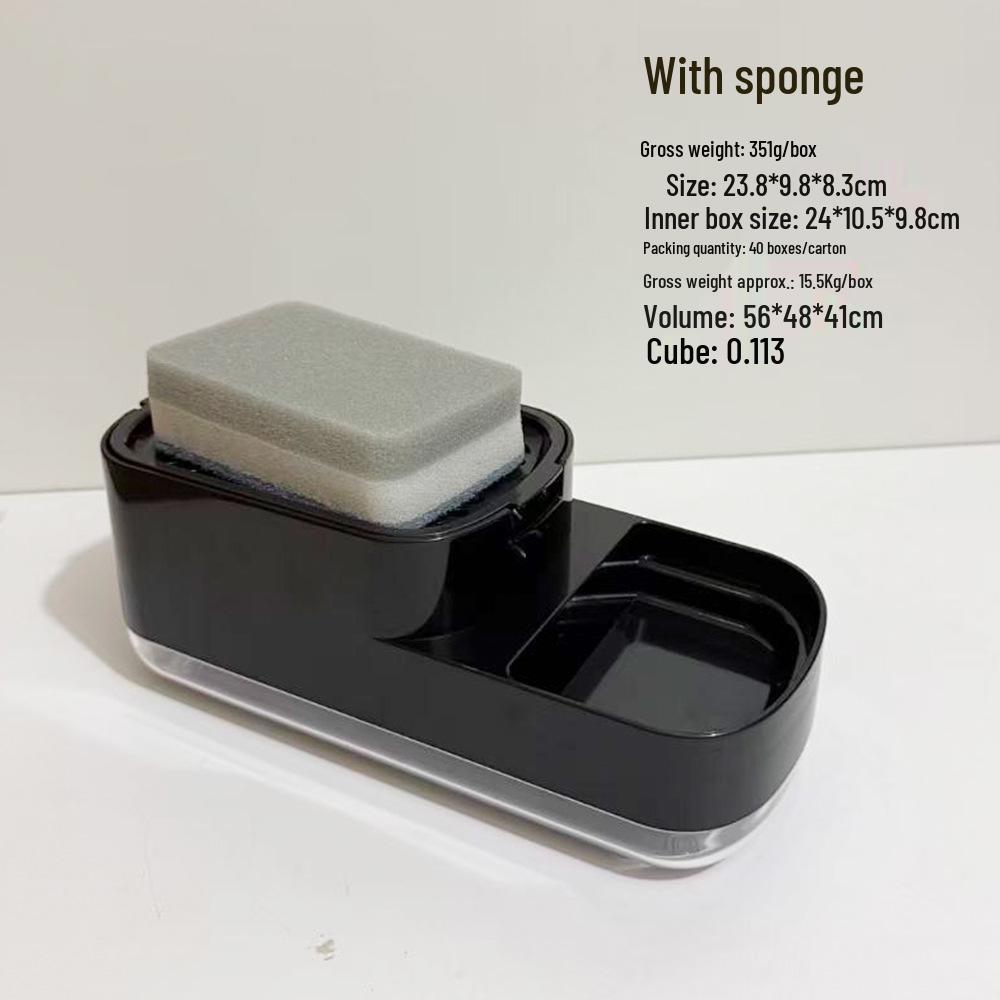 Enhanced Manual Soap Dispensing Dish Brush with Storage Box