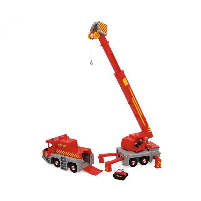 Jouet - Simba Toys - Sam le Pompier - Grue de sauvetage 2 en 1 - 50 cm - 75 cm de hauteur