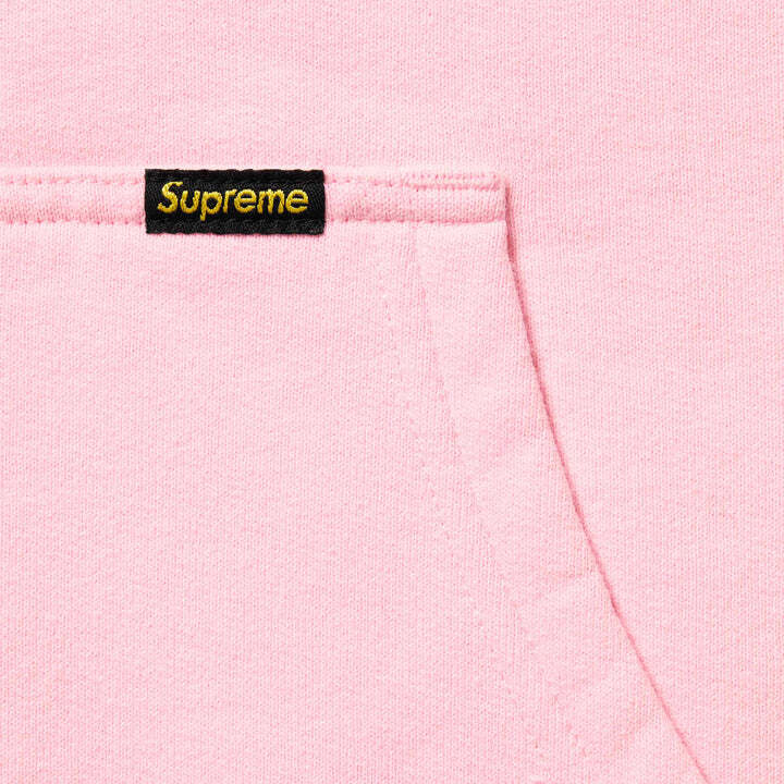 Supreme Sudadera con capucha y cremallera rosa para el trabajo