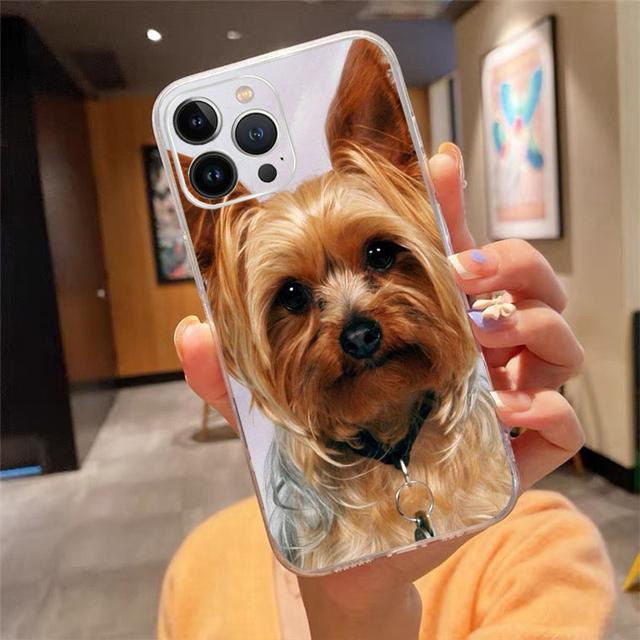 

Чехол для телефона для Iphone 14 13 12 11 Pro Max Xs Max Xr X 12mini 14 Plus Se милый чехол для собаки йоркширского терьера Funda Capa Cell iPhone 12mini