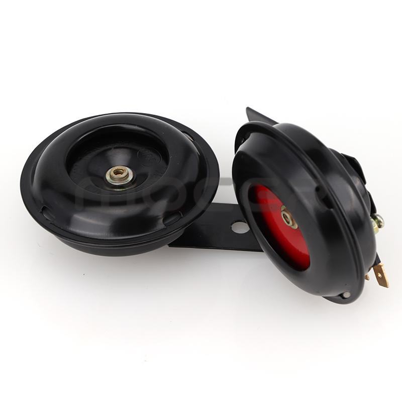 Universal Motorcycle Electric Horn Kit 12V 24V 36V 48V 60V Waterproof Round Loud Horn Speakers For Scooter Moped Dirt Bike Atv