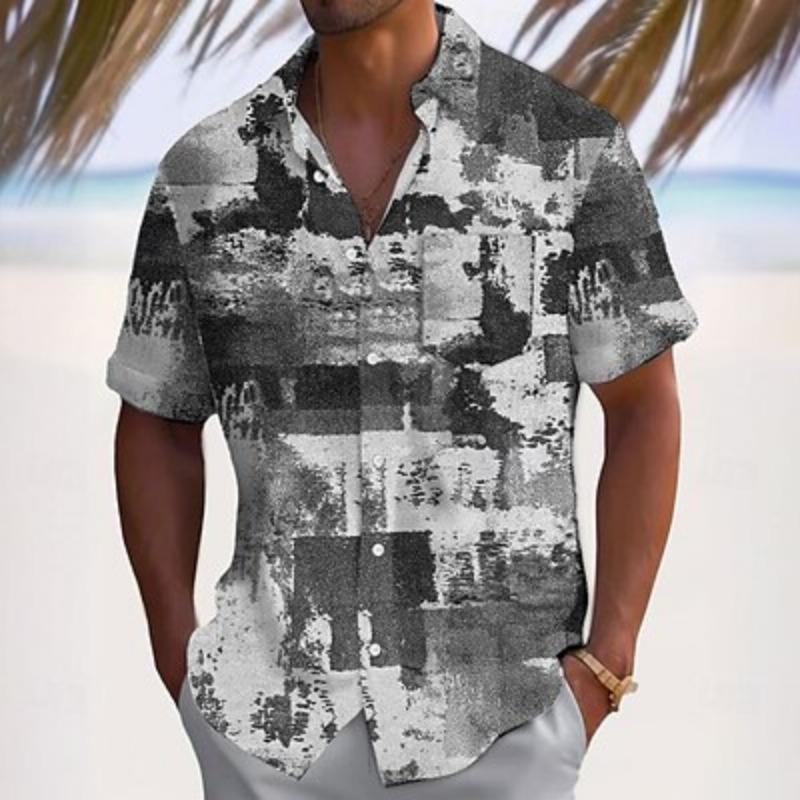 Men's Casual Shirt Button Up Shirt Short Sleeve Fashion Casual Vacation Dailywear Holiday Summer Spring Turndown 3D Print