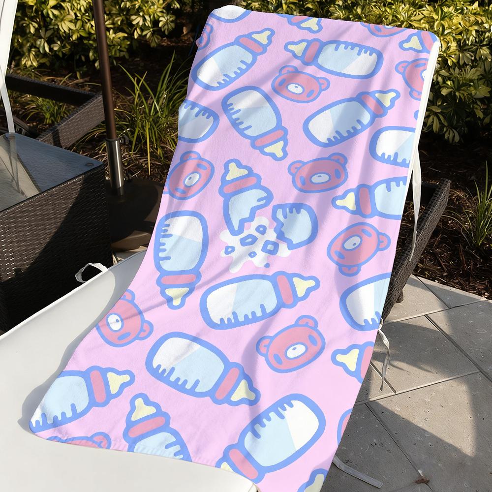 Fashion G-Gloomy-Bear Cute Towel Soft Pool Gift For Travel Gym Shower Camping Quick Dry Sports Large Beach Towels