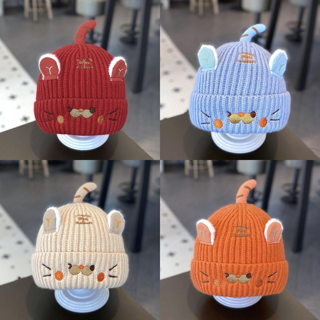 Baby Knit Hat Winter Warmth Soft Woolen Cap Baby Girls And Boys
