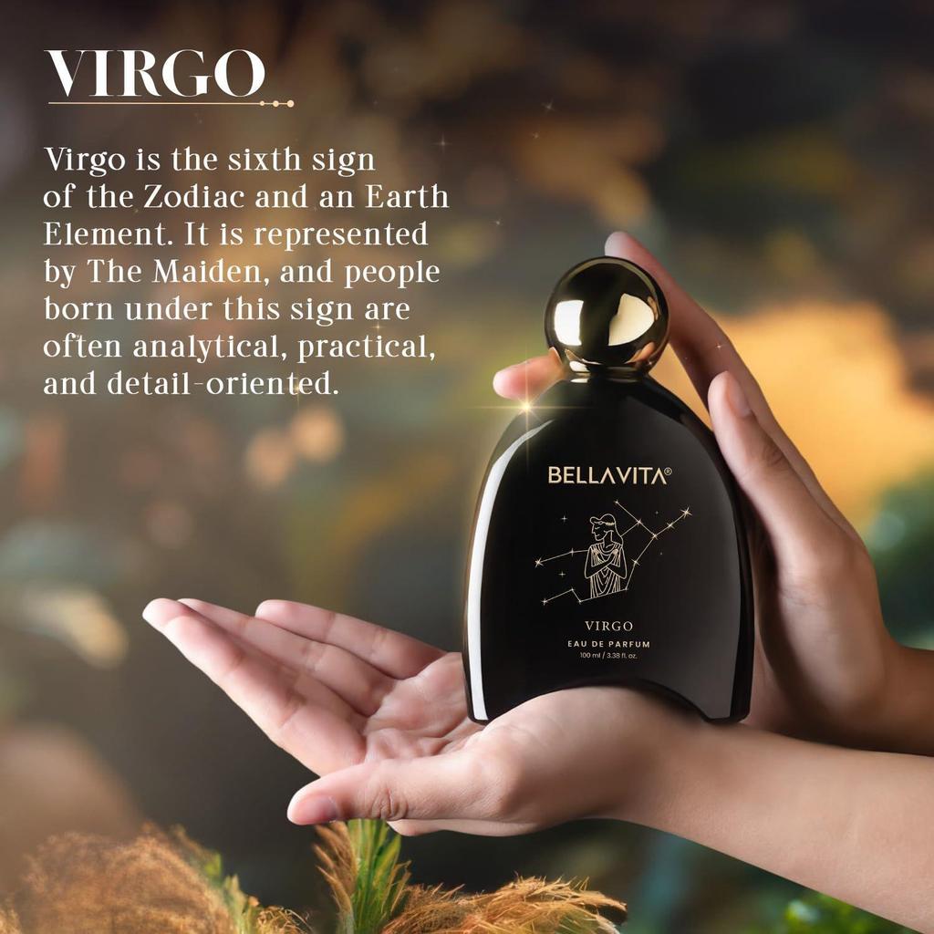 BELLAVITA Zodiac Collection Virgo | Long Lasting Perfume for Man and Woman | EDP 100ml | Grapefruit, Lavender and Patchouli