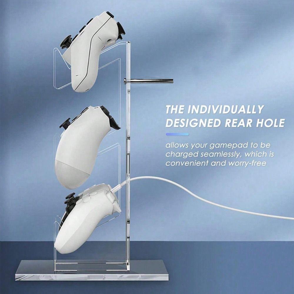 Universeller 3-Schicht-Controller-Halter Acryl Multifunktionaler Kopfhörerhalter Langlebig für PS5/PS4/PS3/PS2/Switch Pro/Xbox