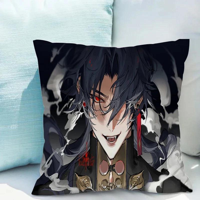 Honkai Star Rail X Cushions Covers Double-sided Printing Cushion Cover X Short Plush Decoration Living Room Car Sofa