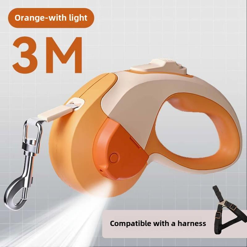 Dog Retractable Luminous Automatic Leash Medium and Small Dog Walking Dog Rope Dog Chain Teddy Out Pet Supplies