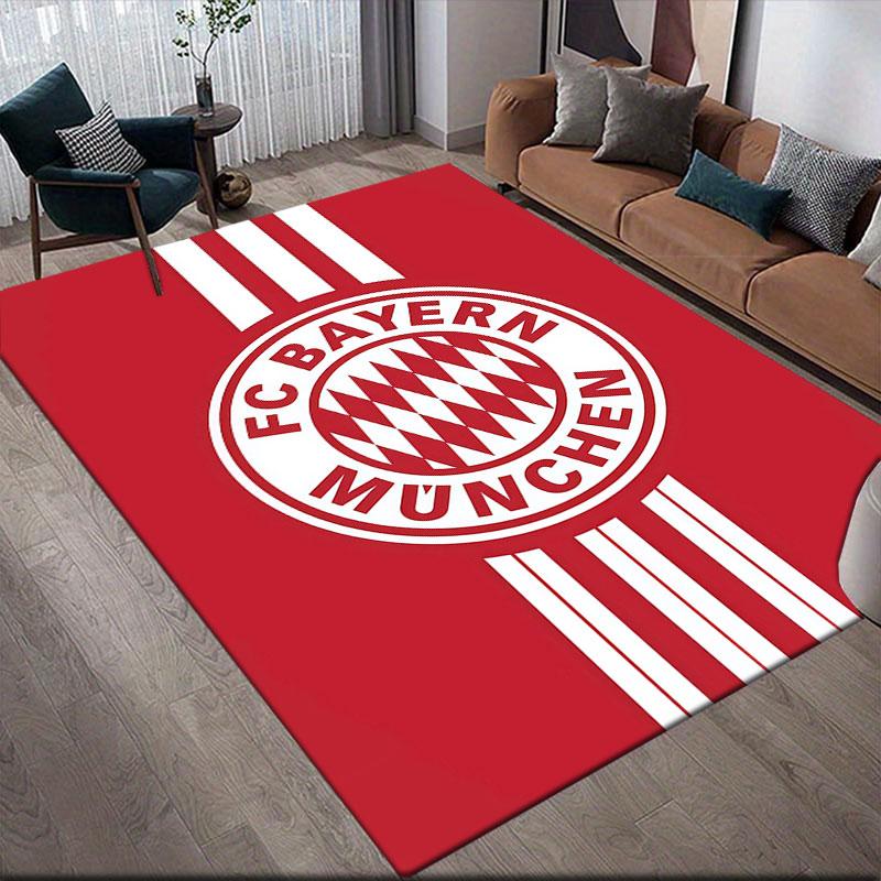 FCB Flanell Bedruckter Teppich, Heimsofa-Dekoration für Wohnzimmer & Schlafzimmer, Rutschfeste Spiel-Flanell-Bodenmatte für Spielzimmer