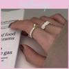 Fashionable Open Adjustable Copper Ring With Unique Geometric Design For Womens Jewelry