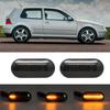 Hotimp VW Compatible Flowing LED Smoked Lens Sequential Dynamic Fiber LED Clear Side Signals of for Golf Golf New and Lupo Markers/Turn (Set 2) 3, 4,
