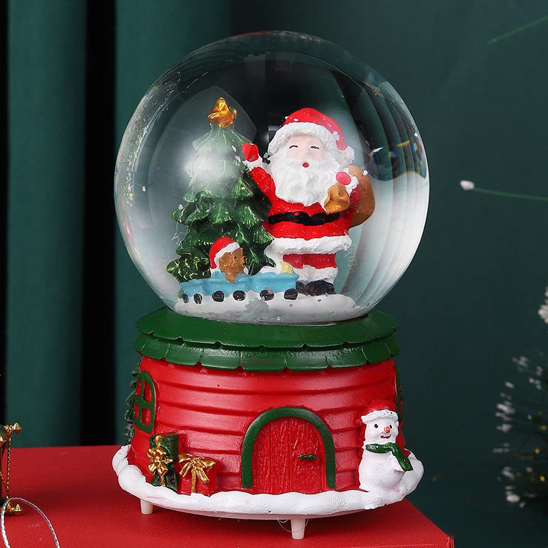 Christmas Crystal Ball Music Box Lantern Ornament