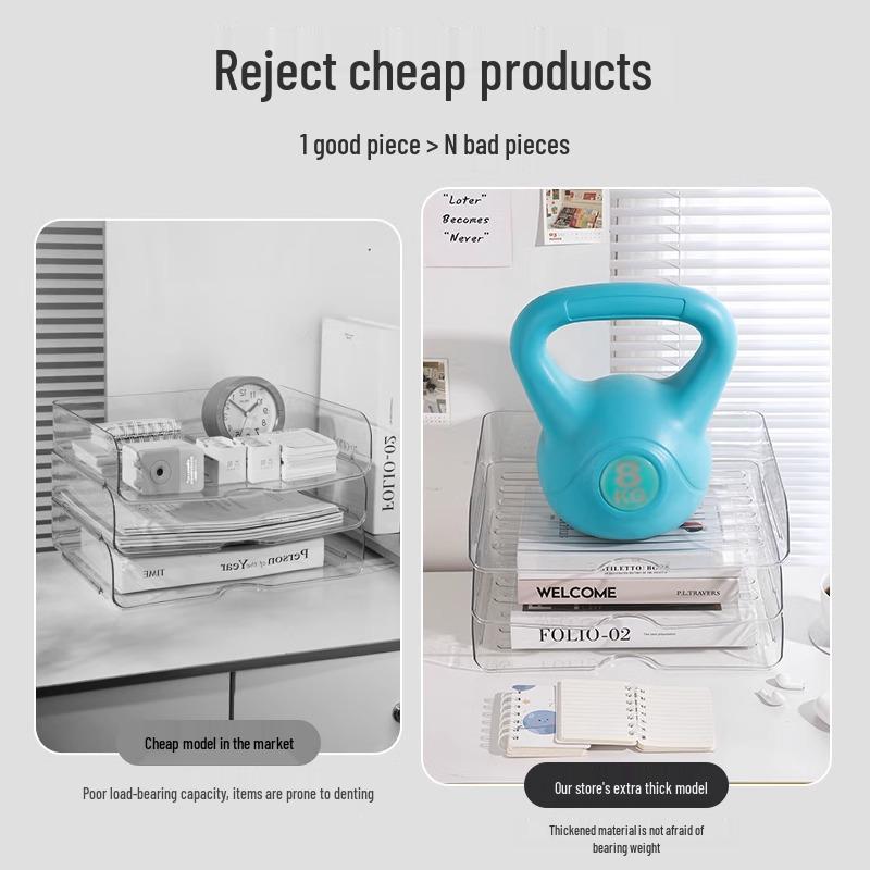 A4 Stackable Desktop File Organizer and Student Stationery Drawer