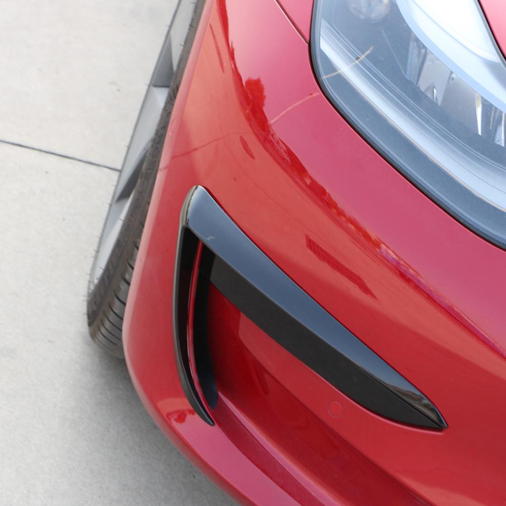 For Tesla Model 3 Model3 2017 - 2026 Front Blade Trim Bumper Spoiler Light Blade Decoration Sticker Trim Styling Accessories
