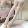 Lolita Bow Socks Lace Calf Socks Japanese Bow Hollow Tube Stacking Socks Jk