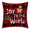 New Christmas Short Plush Pillow Cover Peach Skin Digital Printing Cushion Cover Christmas Snowman Pattern