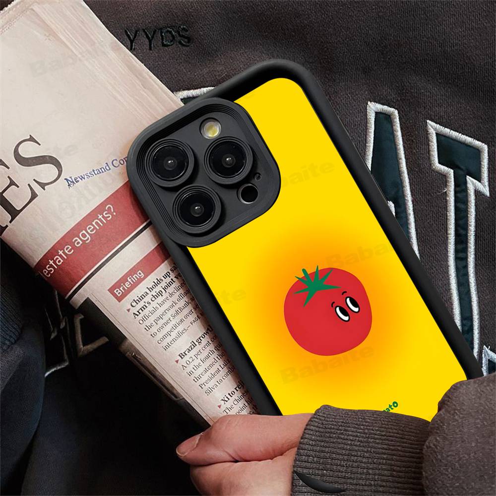 Tomatoes Expression Phone Case For IPhone 17 Air 16 15 14 13 12 11 Plus Pro Max TPU Silicone Soft
