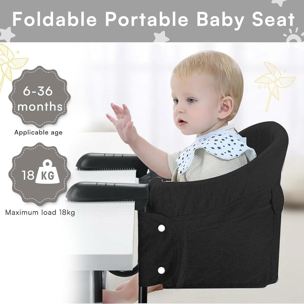 UBRAVOO Booster Seats, Portable High Chairs for Babies and Toddlers, Foldable HighChair for Baby from 6 Months to 3 Years, Sitting Up to 18 kg