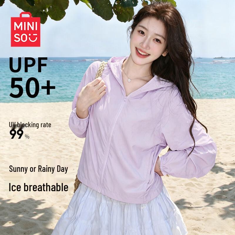 MINISO Women s Hooded UPF50+ Sun Protection Jacket S