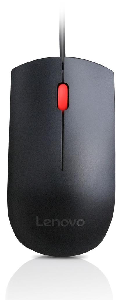 Souris filaire LENOVO Essential - Ambidextre - 3 boutons - Technologie optique