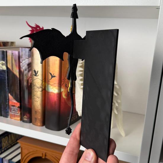 Book Insert Dragon Bookshelf Decoration Double Winged Dragon 3D Marker Bookshelf Insert Decoration Gift for Book Lovers
