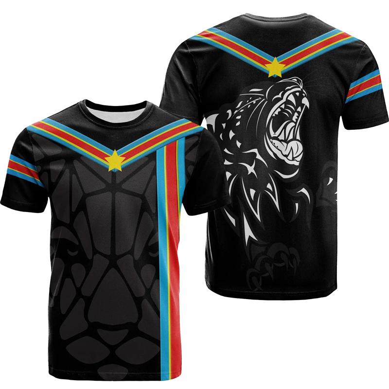 

Демократическая Республика Конго Флаг ветеранов 3D-принт Футболка с конголезским флагом Летняя футболка с круглым вырезом и коротким рукавом Оверсайз Топы Homme XS