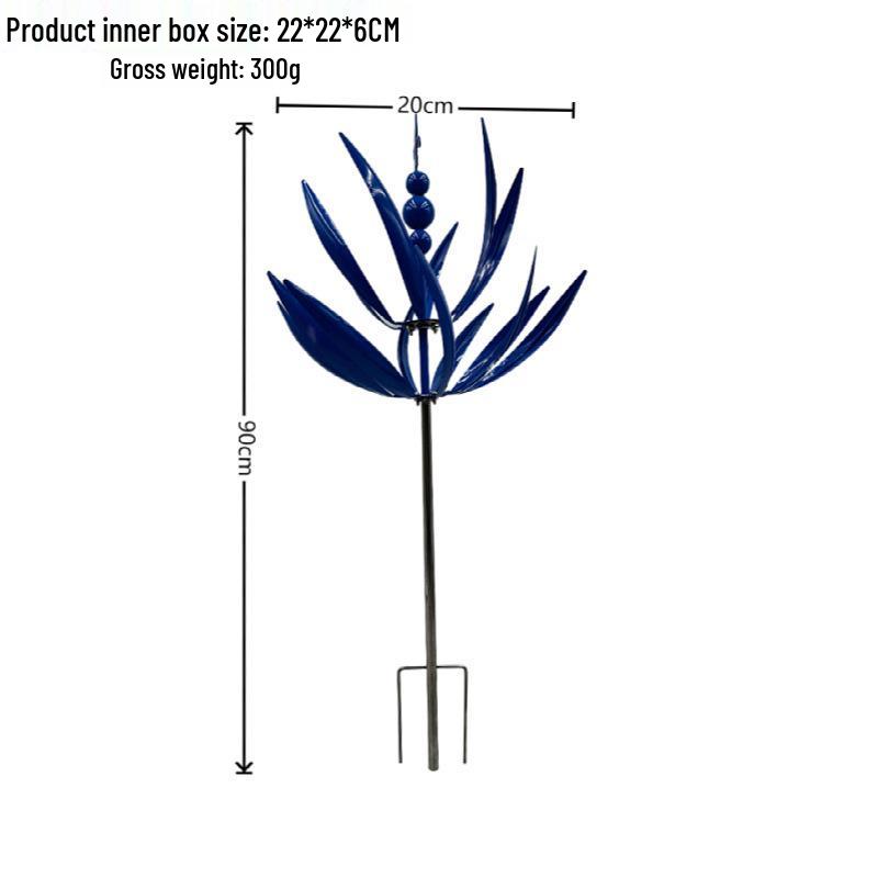 Outdoor Metal Iron Art Rotating Gyro Wind Spinner