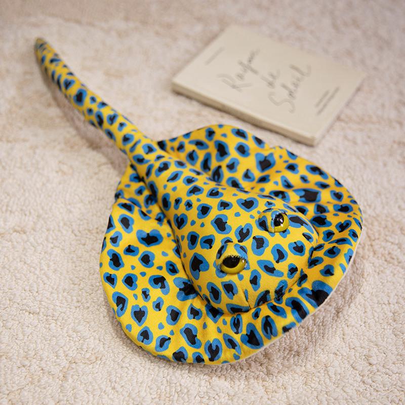 Creative Simulation Black Spider Leopard Print Ray Doll Marine Life Plush Toy Pillow Doll