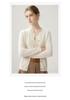 Elegant 100% Cashmere Round Neck Long Sleeve Outerwear