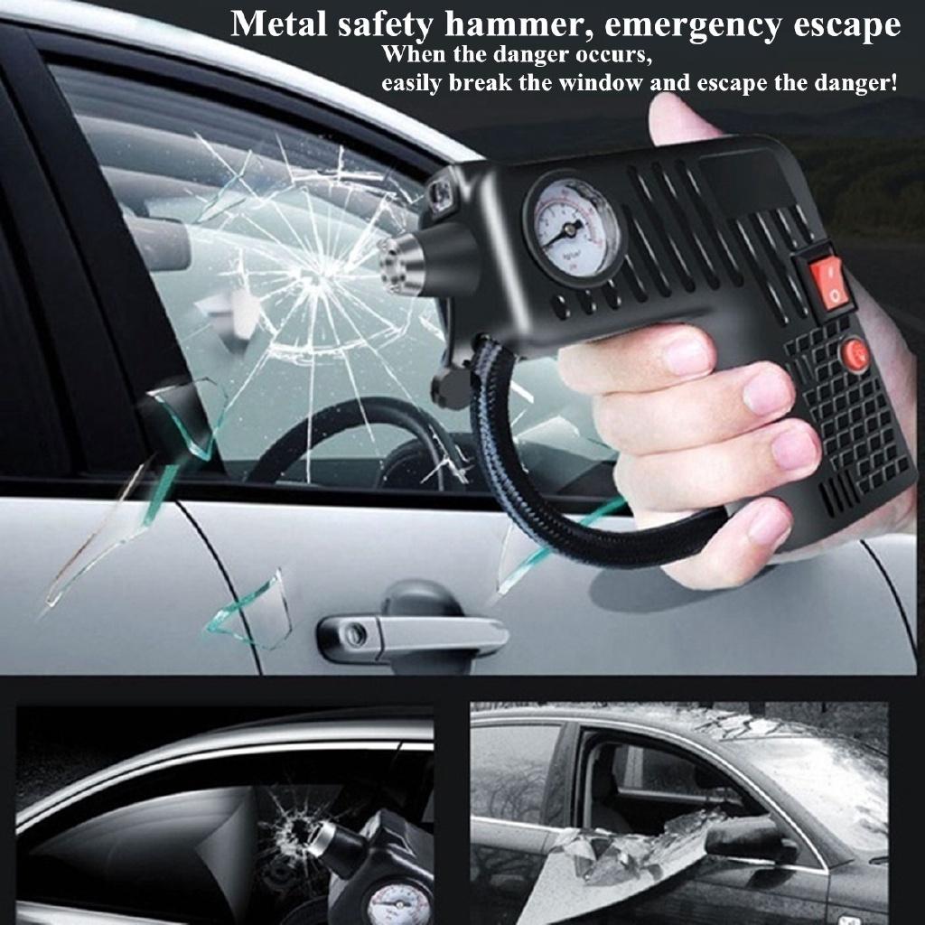 

12V Tire Inflator Portable Electric Air Compressor Pump Car Air Pump Emergency Tool Inflator for Car Motorcycles Bicycle