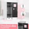 Mini Spind mit Schloss und Schlüssel Rostfreies Metall Kleiner Spind Praktischer Aufbewahrungsschrank für Zuhause Schreibtisch-Organizer