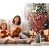 WILLBOND Artificial Red Berry Stems 21.6 Inch Christmas Red Berries Holly Berry Branches for Christmas Tree New Year Decor DIY Craft (8, Simple