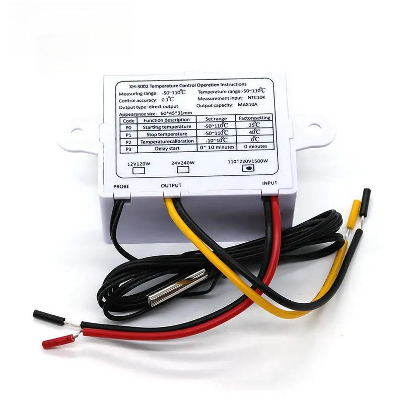 Microcomputer Digital Temperature Controller 0.1℃ Precision Thermostat Switch with Temperature Sensor Probe