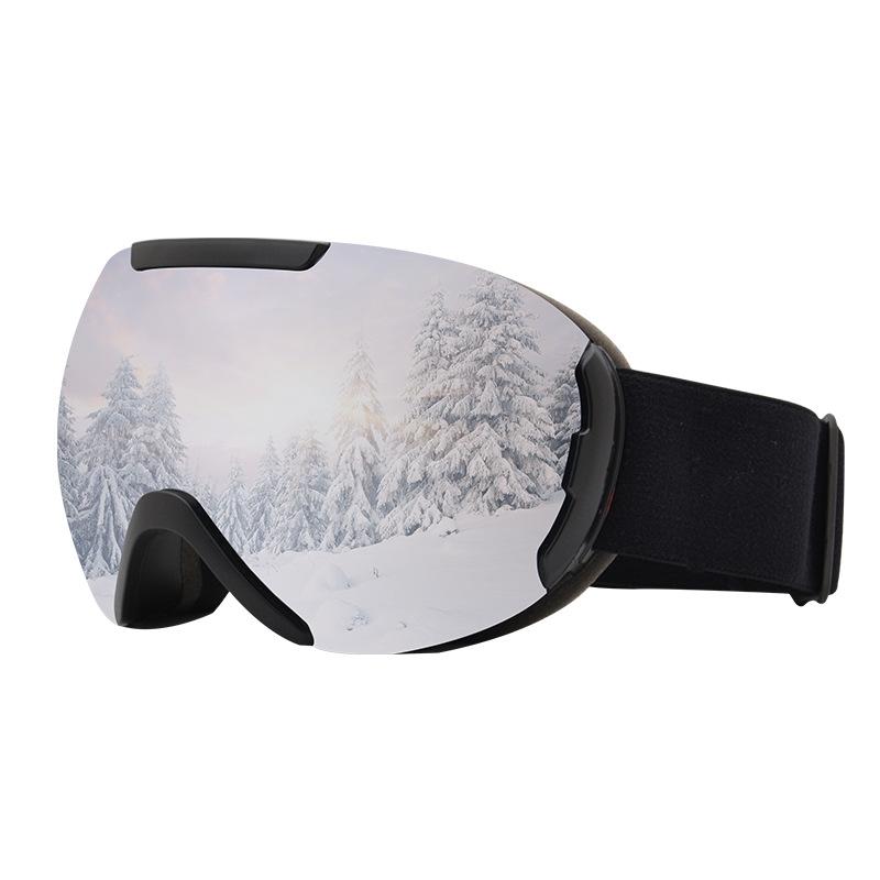 New Ski Windproof Goggles with Double-layer Anti-fog Feature REVO Coated UV-protective Clip-on Prescription Goggles for Mountaineering