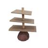 Wooden Table Snack Tray Anti-deformation Witch Broom Table Halloween Wood Cake Stand  Cake Stand