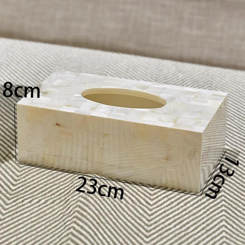 Натуральные Ракушки Коробки для салфеток Европейский Западный Ресторан Коробка для салфеток Спальня Настольный Органайзер для салфеток Домашний Декор Современный