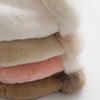 Warm Winter Hat Pompom Fluffy Skull Cap Stylish Bear Ears Hat  for Women