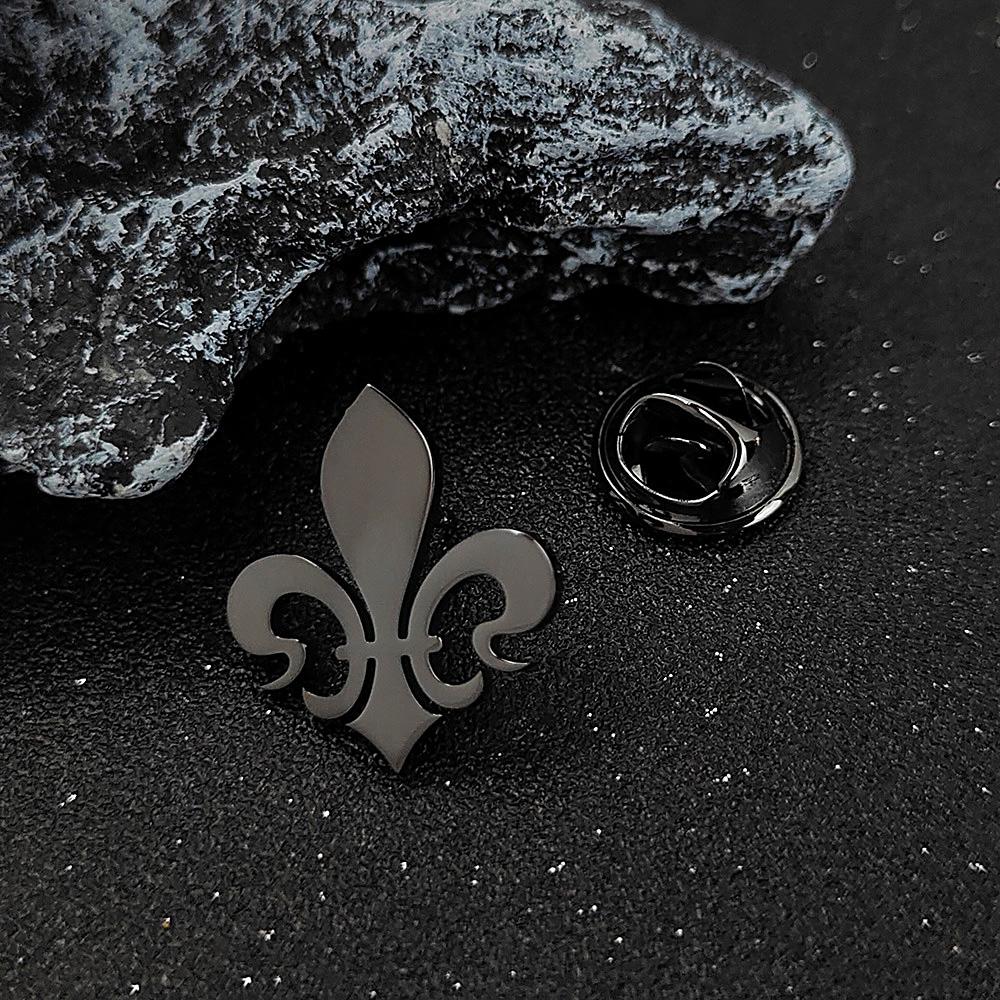 Iris Metal Brooch, Men's Suit Elegant Stainless Steel Badge, Women's Pin Corsage, Backpack Classic Style Decorations.
