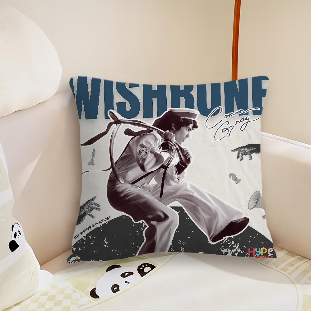 Singer CConan GGray cushion cover Pillow Case Plush Fabric Soft Double Sided Print Sofa Cushion Cover Throw Pillow Covers