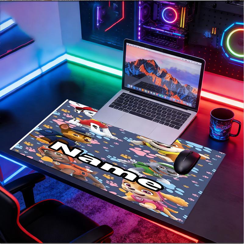 Custom Name Personalized Anime Pattern Mousepad, Laptop PC Desk Mat, Decorative Desk Mat for Home Keyboard Pad Gift