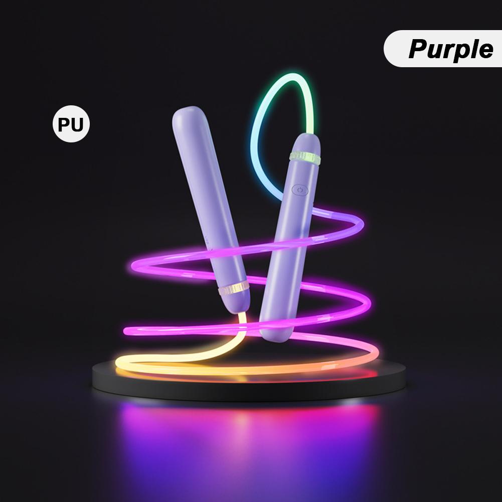 Children's Colorful Luminous Skipping Rope Type-C Rechargeable Long-Lasting Color-Changing Skipping Rope Portable Fitness Equipment