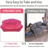 BYMAOCAR Seduta Gonfiabile per Divano, Divano Gonfiabile in PVC Trasparente Sedie Gonfiabili Divani Chaise Longue Divano Portatile Divano per Due Persone