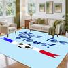 France National Football Team Design Crystal Velvet Rug Soft Decorative Mat for Bedroom Entrance