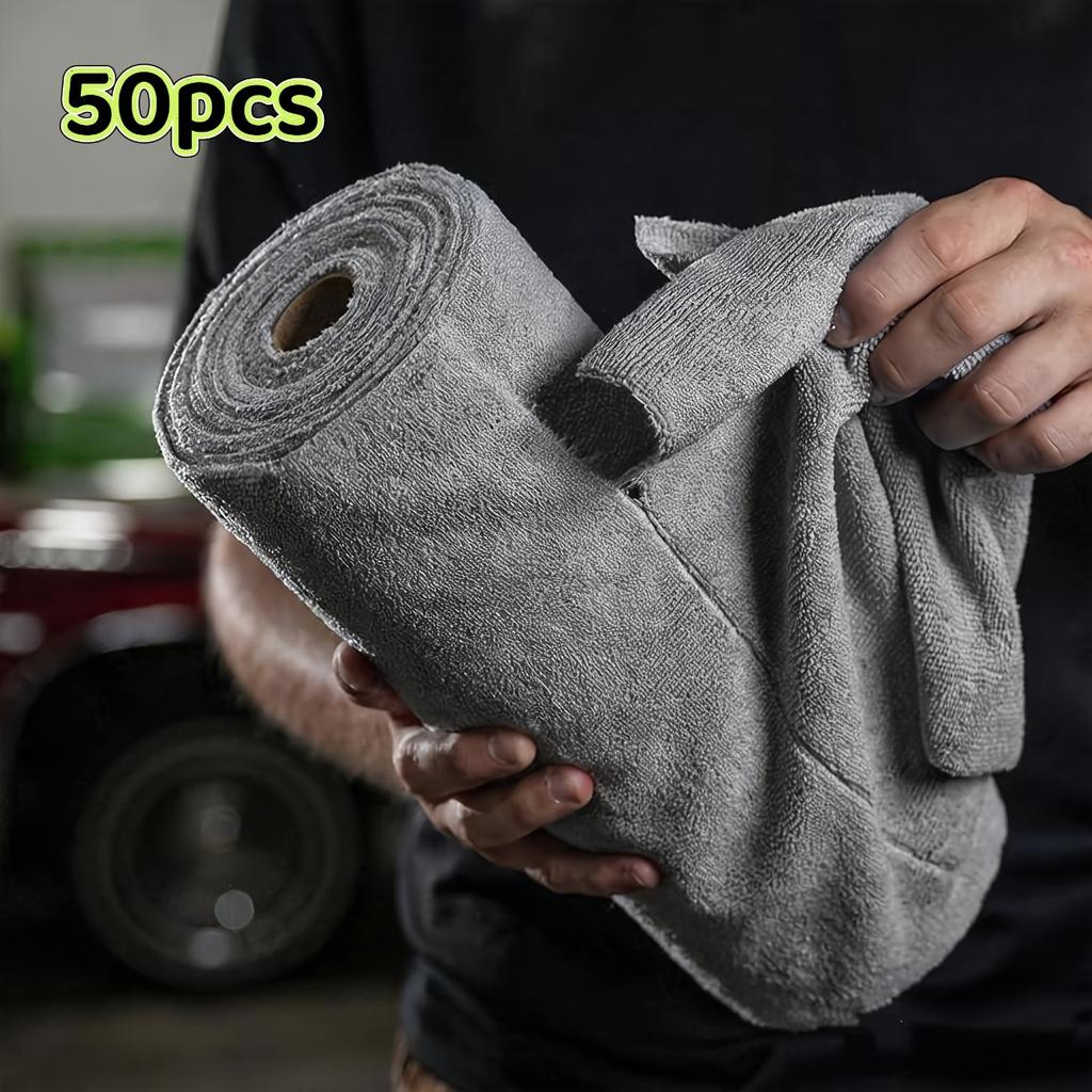 50 Pieces of Thickened Ultra-fine Fiber Cleaning Cloth, Highly Absorbent, Lint Free, Non Shedding, Reusable, Tear Off Multi-purpose Cloth