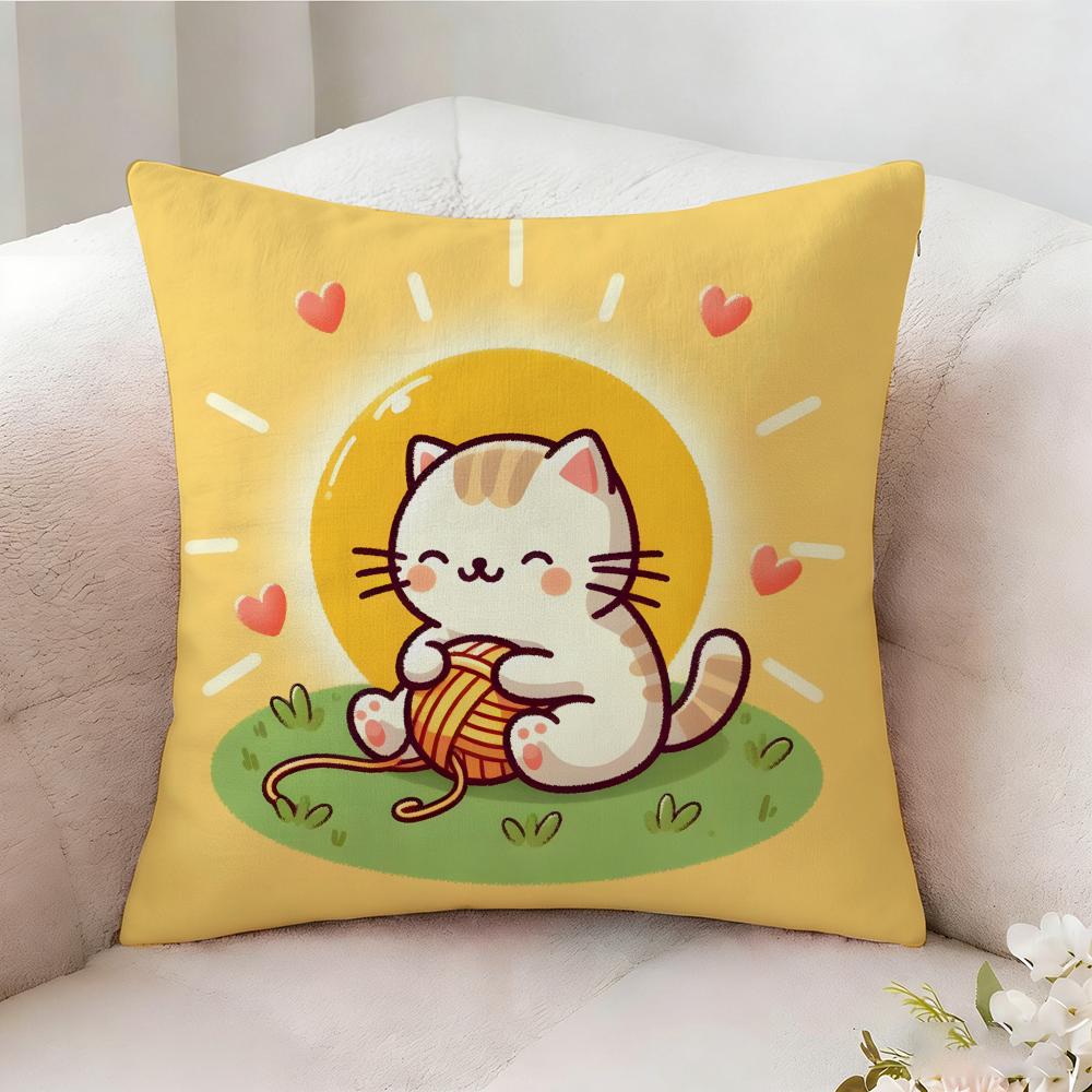 Love Cats Home Decor Pictures Pillow Case Pillowcase Doublesided Printed Sofa Cushion Bedroom Headboard Pillow