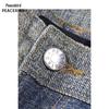 Peacebird Men's Washed Distressed Wide-Leg Jeans B1HAF1141