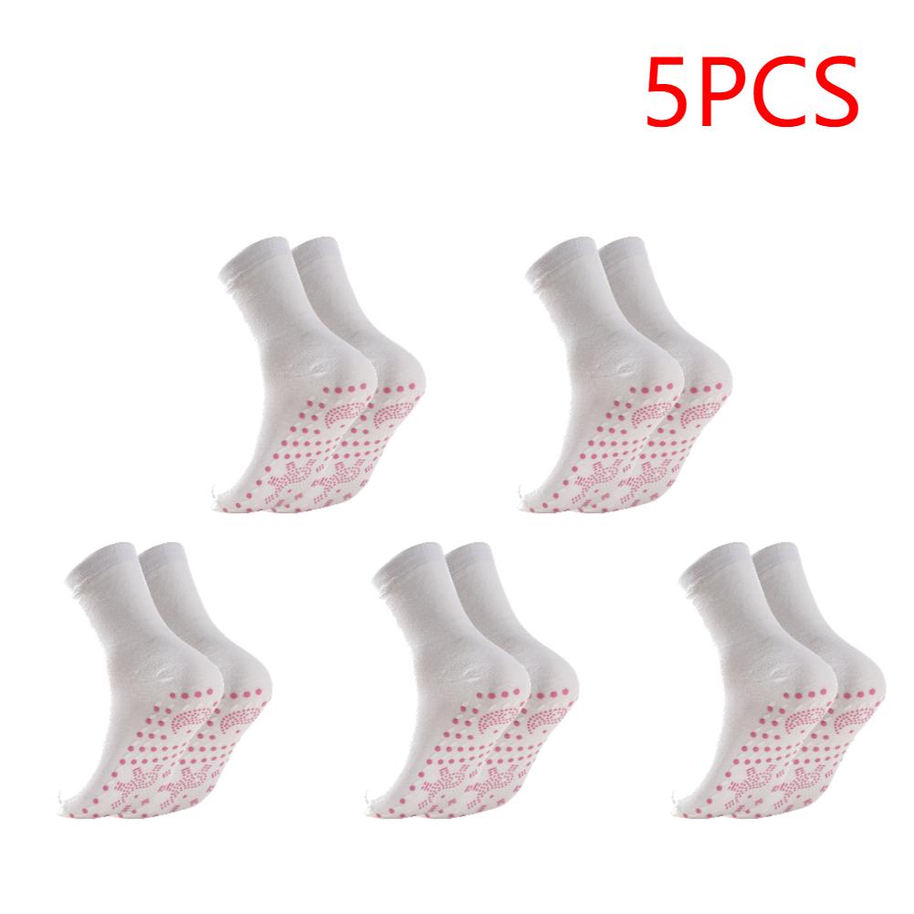 1-5Pair Self-Heating Shaping Socks Pain Relief Foot Therapy Thermal Socks Warming Tourmaline Cold-Resistant Christmas Winter