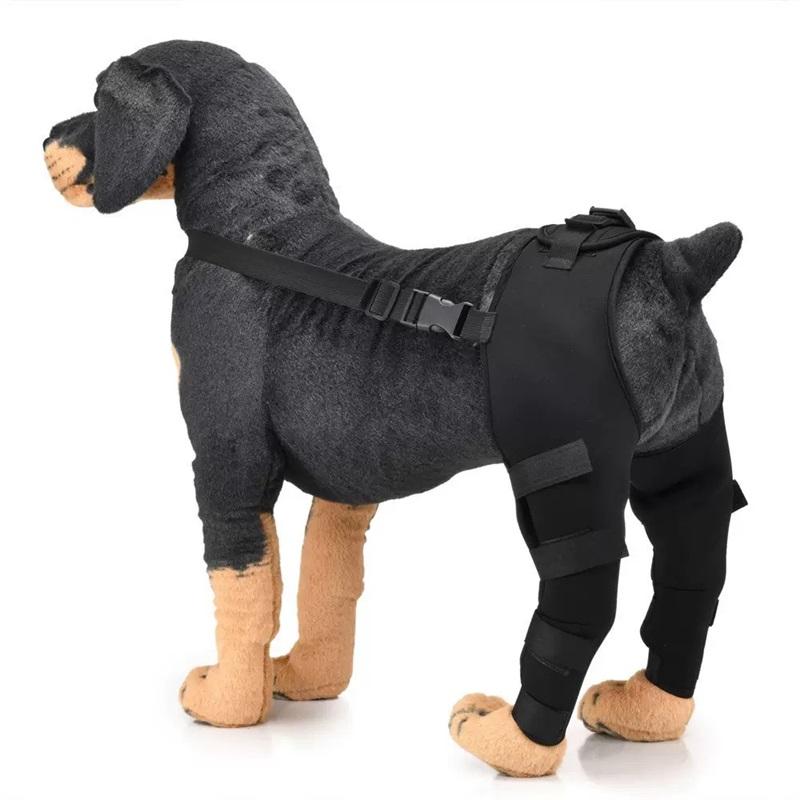 Adjustable Dog Hind Leg Brace Soft Breathable Leg Injury Protector Flexible Secure Pet Knee Support Post Surgery Recovery