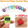 1-20pcs Finger Counter Ring 5 Digital LED Electronic Handheld Tally Counter Clicker Counter with  Islamic Tasbih Bead